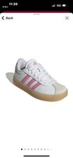 NOVO Tênis Adidas VL Court 3.0 Rosa e Branco Meninas Sapato Casual - Crianças Grandes 4, usado comprar usado  Enviando para Brazil