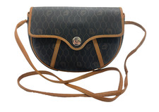Autêntica bolsa de ombro Christian Dior couro favo de mel preta x marrom NS060278 comprar usado  Enviando para Brazil