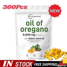 Usado, Micro Ingredientes Óleo de Orégano300Softgel | Óleo de Orégano com Óleo de Semente Preta$ comprar usado  Enviando para Brazil