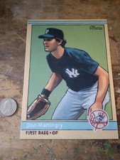 Impressão de cartão de arte de beisebol de Don Mattingly, 84RC v2 impressão grande 5 x 7". # a 250, usado comprar usado  Enviando para Brazil