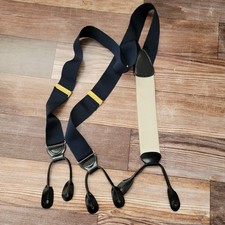 Suspensórios Trafalgar azul marinho marfim fita couro estilo botão ajustável comprar usado  Enviando para Brazil
