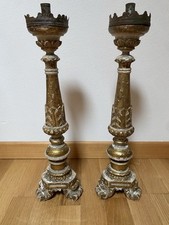 Coppia candelabri legno usato  Zero Branco