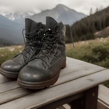 Bota de combate Thorogood EUA tamanho 12 8" zíper lateral couro biqueira de aço SEAL DELTA X-Wide comprar usado  Enviando para Brazil