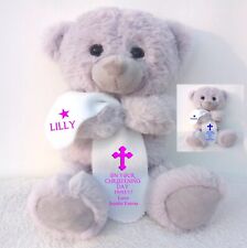 Personalised grey teddy for sale  NEWTON ABBOT