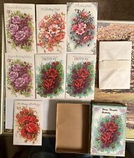 Lote de 7 tarjetas de cumpleaños vintage con sobres y caja original segunda mano  Embacar hacia Mexico