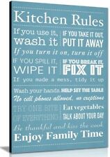 Reglas de cocina enmarcado cuadro de lona arte de pared para cocina y comedor segunda mano  Embacar hacia Mexico