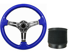 Blue chrome steering for sale  PETERBOROUGH
