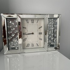 Mirrored sparkly clock for sale  FAVERSHAM