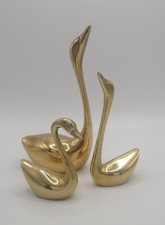 Vintage brass swans for sale  PRESTON
