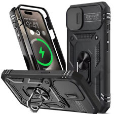 Capa suporte anel à prova de choque câmera deslizante para iPhone 16 15 Pro Max 14 13 12 comprar usado  Enviando para Brazil