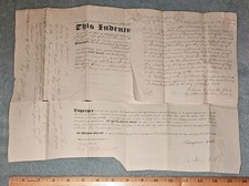1834 indenture document for sale  Oakwood