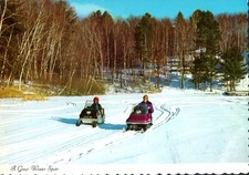 Vintage snowmobile postcard for sale  Valley City