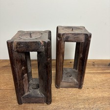 Rustic wooden candle for sale  STONE