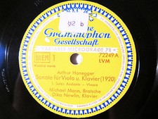78rpm MICHAEL MANN (Viola) plays HONEGGER SONATA - ULTRA RARE DGG 72249 comprar usado  Enviando para Brazil
