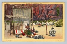 Usado, Tapete cartão postal lembrança vintage Tucson AZ-Arizona, The Story Of The Navajo comprar usado  Enviando para Brazil