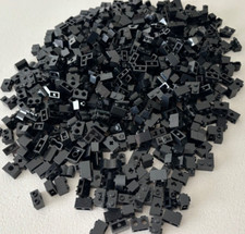 Usado, ENVIO GRÁTIS!! LEGO TIJOLO PRETO 1X2 TIPO MISTO LOTE DE 200 CASTELOS DE GRELHA DE TRONCO DE ALVENARIA comprar usado  Enviando para Brazil