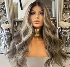Usado, Peruca de renda loira frente parte central peruca frente de renda peruca balayage marrom peruca loira comprar usado  Enviando para Brazil