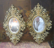 Par raro de espelhos bronze bronze St LXIV época 19th Angels, usado comprar usado Par raro de espelhos bronze bronze St LXIV época 19th Angels, usado comprar usado  Enviando para Brazil