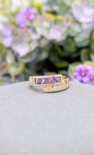 Bague sertie amethystes d'occasion  Les Mureaux