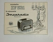 Pubblicità 1942 imcaradio usato  Fucecchio