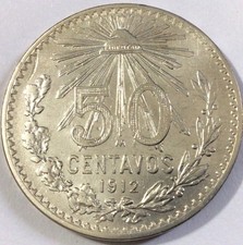 México 1912 50 centavos plata KM-445 segunda mano  Embacar hacia Mexico