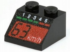 LEGO Skos 2x2 Deska rozdzielcza 3039pb020 - Czarny na sprzedaż  PL