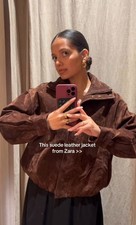 ZARA SUEDE LEATHER JACKET DARK BROWN NEW FW25/26 SIZES XS-XL REF. 4341/878/716 na sprzedaż  Wysyłka do Poland