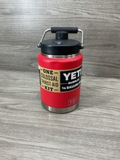 Usado, Jarro de resgate YETI Rambler 1/2 galão vermelho aço inoxidável isolamento a vácuo DENT comprar usado  Enviando para Brazil
