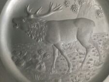 Pewter plate embossed for sale  HERNE BAY
