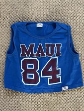 Camiseta Regata Feminina Crazy Short Havaí Maui Azul Gráfica Crop Top Tamanho P  comprar usado  Enviando para Brazil