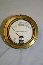 Vintage brass ammeter for sale  HILLSBOROUGH