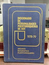 PUERTO RICO, 1979, DICCIONARIO DE PERSONALIDADES PUERTORRIQUENAS DE HOY, 149pgs segunda mano  Embacar hacia Argentina