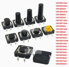 Direkter Einschub vertikaler Mikrotastenschalter 12*12*4,3/5/6/7,3/8/10/12/22 mm, usado comprar usado  Enviando para Brazil