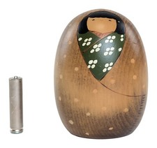 Boneca japonesa Usaburo Kokeshi – tema de inverno “Fuyu” com padrão de cachecol e ponto 10cm comprar usado  Enviando para Brazil