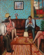 Quadro olio tela usato  Maleo