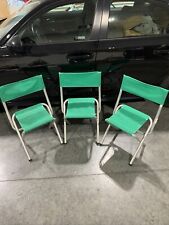 3x cadeira de acampamento dobrável de lona vintage estrutura de alumínio, 29” x 18” comprar usado  Enviando para Brazil