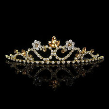 Mini tiara princesa coroa casamento baile infantil flor menina dourada  comprar usado  Enviando para Brazil
