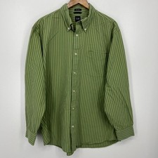 Usado, Camisa masculina Gap manga longa botão tamanho XL verde listrada vertical algodão vintage comprar usado  Enviando para Brazil