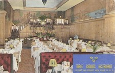 Vista interior do restaurante Three Crowns década de 1940 Nova York NY East 54º comprar usado  Enviando para Brazil