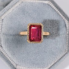 925 Argento Sterling Rubino Anello Solitario Matrimonio Anniversario Per Con comprar usado  Enviando para Brazil