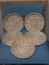 Conjunto de 5 suportes de placa de papel vintage vime vime vime placa de papel padrão 9,5 L"  comprar usado  Enviando para Brazil