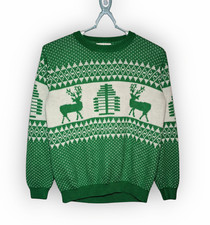 Christmas jumper green for sale  TONYPANDY