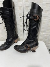 Black steampunk boots for sale  ASHFORD