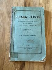 Livre liquidations judiciaires d'occasion  Dijon