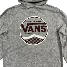 Moletom com capuz VANS Off The Wall masculino L cinza logotipo capuz bolsos streetwear comprar usado  Enviando para Brazil