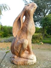 Wooden hare carving for sale  WISBECH