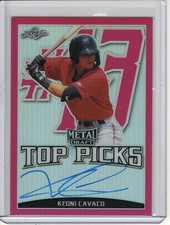 Usado, 2019 LEAF METAL DRAFT KEONI CAVACO NOVATO/RC AUTOMÁTICO #10/20 *TOP PICKS - ROSA* comprar usado  Enviando para Brazil