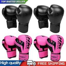 Luvas saco de pancadas fecho gancho e laço luvas perfuradas para artes marciais de Muay Thai comprar usado  Enviando para Brazil