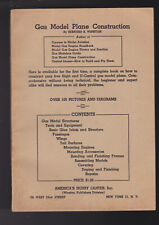 Gas Model Plane Construction by Bernard B. Winston Staple Bound  1946 VG, usado comprar usado  Enviando para Brazil
