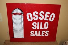 Placa vintage Osseo Silo vendas lixeira fazenda ração sementes milho vaca porco frango 26" comprar usado  Enviando para Brazil